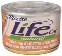 LIFE PET CARE Natural Cat Lattina Multipack 24x150G TONNO CON ALICETTE E SALMONE