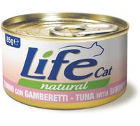 LIFE PET CARE Natural Cat Lattina Multipack 6x85G TONNO CON GAMBERETTI