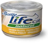 1 x 150 g Life Natural Le Ricette Lattina Alimento Cibo Umido Completo per Gatti Adulti con Filetti di Veri Petti di Pollo