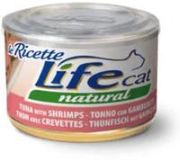 Li-Fe Le Ricette Cibo umido per gatti adulti – Tonno e Gamberetti – 150 g