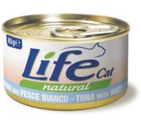 Life Cat Natural Lattine 85 gr: Tonno con Pesce Bianco
