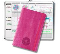 Life Planner Agenda Motivazionale Made in Italy | Agenda 12 Mesi | da Gennaio a Dicembre 2025 | Planner Settimanale e Mensile | Spazi Dedicati a Pensieri e Riflessioni (Dark Pink Vintage, Piccola)