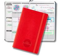 Life Planner Agenda Motivazionale Made in Italy | Agenda 12 Mesi | da Gennaio a Dicembre 2025 | Planner Settimanale e Mensile | Spazi Dedicati a Pensieri e Riflessioni (Red Passion, Piccola)