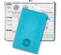 Life Planner Agenda Motivazionale Made in Italy | Agenda 12 Mesi | da Gennaio a Dicembre 2025 | Planner Settimanale e Mensile | Spazi Dedicati a Pensieri e Riflessioni (Azzurro Tessuto, Piccola)