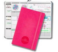 Life Planner Agenda Motivazionale Made in Italy | Agenda 12 Mesi | da Gennaio a Dicembre 2025 | Planner Settimanale e Mensile | Spazi Dedicati a Pensieri e Riflessioni (Fucsia, Piccola)