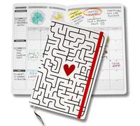 Life Planner, Agenda Motivazionale Made in Italy, Agenda 12 Mesi, da Gennaio a Dicembre 2026, Planner Settimanale e Mensile, Spazi Dedicati a Pensieri e Riflessioni (Heart Maze, Piccola)