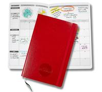 Life Planner, Agenda Motivazionale Made in Italy, Agenda 12 Mesi, da Gennaio a Dicembre 2026, Planner Settimanale e Mensile, Spazi Dedicati a Pensieri e Riflessioni (Red Passion, Piccola)