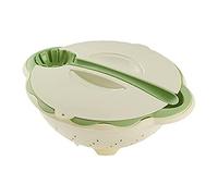 Life Plastic scolapiatti Insalata, Coperchio e Cucchiaio, Beige, 33 x 29 x 15 cm
