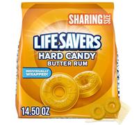 LIFE SAVERS Custodia rigida per caramelle, burro, rum, con supporto per mensole, pronta da imballare, 411 g per sacchetto, 4 per custodia