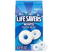 LIFE SAVERS Pep-O-Mint Candy duro della menta piperita imballata singolarmente, caramella dura alla rinfusa di dimensione del partito, borsa da 1,3 kg
