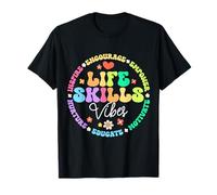 Life Skills Vibes Team Sii Gentile Scuola Abilità di Vita Insegnante Maglietta