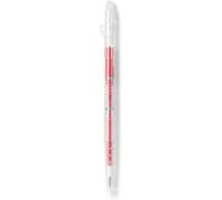 LIFE SMILE Penna a sfera cancellabile sottile, punta da 0,38 mm, stile bussante, trasparente (rosso)