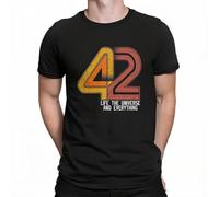 Life The Universe And Everything Men T Shirts The Hitchhikers Guide To The Galaxy Film Awesome Tees Short Sleeve O Neck
