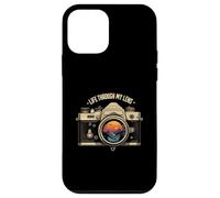 Life Through My Lens Camera Photographer Nature Sunset Art Custodia per iPhone 12 mini