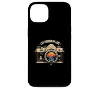 Life Through My Lens Camera Photographer Nature Sunset Art Custodia per iPhone 13