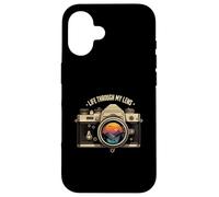 Life Through My Lens Camera Photographer Nature Sunset Art Custodia per iPhone 16