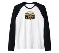 Life Through My Lens Camera Photographer Nature Sunset Art Maglia con Maniche Raglan
