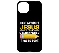 Life Without Jesus Christian Quote Pencil Bible Verse Custodia per iPhone 15 Plus