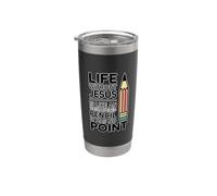 Life Without Jesus Is Like An Unsharpened Pencil Bicchiere termico in acciaio inox doppia parete