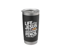 Life Without Jesus Is Like An Unsharpened Pencil Bicchiere termico in acciaio inox doppia parete