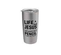 Life Without Jesus Is Like An Unsharpened Pencil Bicchiere termico in acciaio inox doppia parete