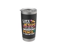 Life Without Jesus Is Like An Unsharpened Pencil Bicchiere termico in acciaio inox doppia parete