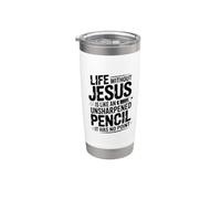 Life Without Jesus Is Like An Unsharpened Pencil Bicchiere termico in acciaio inox doppia parete