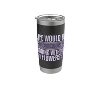 Life Would Be Orchidicolosamente Ama i fiori di orchidea e le orchidee Bicchiere termico in acciaio inox doppia parete