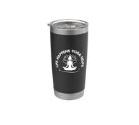 Life Yoga Helps Meditation Bicchiere termico in acciaio inox doppia parete