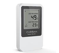 LifeBasis Rilevatore di Radon, Radon Gas Detector con monitoraggio a breve e lungo termine per casa e ufficio gamma di 0-18500 mq/m³, bianco
