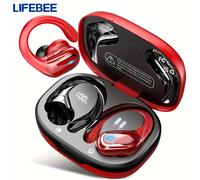LIFEBEE Nuovi Auricolari Wireless per , Auricolari Wireless con Ganci per l'Orecchio e Suono Puro, Cuffie Over-Ear con Display a LED, Auricolari con Microfono Integrato