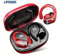 LIFEBEE Nuovi Auricolari Wireless per , Auricolari Wireless con Ganci per Orecchio e Suono Puro, Cuffie Over-Ear con Display a LED, Cuffie con Microfono Integrato