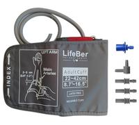LifeBer Manicotto universale 22-42 cm per sfigmomanometro, bracciale di ricambio compatibile con monitor della pressione arteriosa come Omron, Beurer, Medisana, A&D, Cazon, senza lattice e facile da