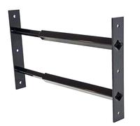 LIFEBOX MOTTEZ LBXB941V - Barra telescopica a 2 barre da 30 a 55 cm, colore: nero