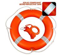 Lifebuoy Anello 58cm+10m Tiro Linea Solas a Norma, Stagno Fiume Canale Lago