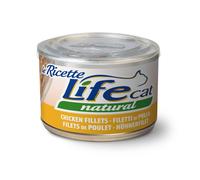 1 x 150 g Life Natural Le Ricette Lattina Alimento Cibo Umido Completo per Gatti Adulti con Filetti di Veri Petti di Pollo