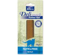 LifeCat Natural Filetti di Pesce, Deli Snack 15g (Confezione da 6)