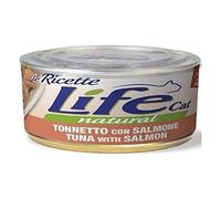 Lifecat Natural Tonno Salmone e Carote, Le Ricette 150g (Confezione da 6)