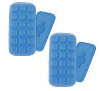 LifeChic Alveare Ghiaccio Azzurro con Tappo di Rabbocco - Set 2 Pezzi Vassoio in Plastica 18 Cubetti, Stampo per Cubetti di Ghiaccio, Facile da Usare