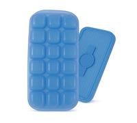 LifeChic Alveare Ghiaccio Azzurro con Tappo di Rabbocco - Vassoio in Plastica 18 Cubetti, Stampo per Cubetti di Ghiaccio, Facile da Usare