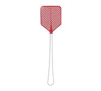 LifeChic Battimosche Manuale 43 cm - Manico in Ferro, Paletta Flessibile in Plastica Rossa - Scacciamosche per Interni ed Esterni - Contro Mosche, Zanzare e Insetti Volanti