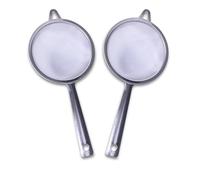 LifeChic Colino Cucina Ø10 cm - Colino in Acciaio Resistente con Maglia Fine, Setaccio da Cucina Professionale per Dolci, Farina, Tè, Infusi ed Erbe Aromatiche - 2 Pezzi