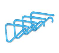 LifeChic Fermatovaglia set 4 in plastica 5x4 cm azzurro trasparente - clip fermatovaglia per tavolo 1-3 cm