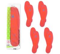 LifeChic Solette Assorbenti e Traspiranti 36-45, 4 Paia, Comfort Italiano per Piedi, Suole Tagliabili per Scarpe, Anti Calli Anti Sudore Antiodore, in Schiuma di Lattice per Uomo e Donna (FRAGOLA)