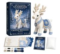 LIFECOSM 3D Arctic Winter Guardians DIY Patchwork Kit (Crystal Reindeer)