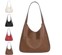 LIFECOSM Ooomay Bag, Ooomay The Maya Tote Bag, Women's Shoulder Bag, Leather Bags for Stylish, Spacious, Durable (Brown)