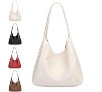 LIFECOSM Ooomay Bag, Ooomay The Maya Tote Bag, Women's Shoulder Bag, Leather Bags for Stylish, Spacious, Durable (White)