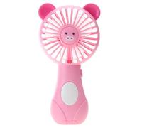 LIFECOSM Portable Handheld Fan Cute Cartoon Pattern Battery Powered (Piggy)