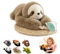 LIFECOSM Weighted Panda Stuffed Animal, The Weighted Animals for Adult, Soft Plush Huggable Pillow for Stress & Comfort (Sloth, 17.7in / 0.95lb)
