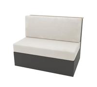 LIFEDX Fodere per Cuscini per Dinette per Camper Copridivano Velluto Elasticizzato 1/2 Pezzi, Futon Senza Braccioli Coprisedili Fodera per Divano Cuscino Copri Panca Antiscivolo-White||Set of 1